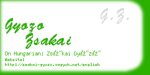 gyozo zsakai business card